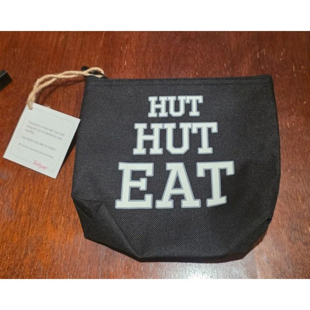 Thirty One Snack-and-Go Pouch Reusable Football HUT HUT EAT